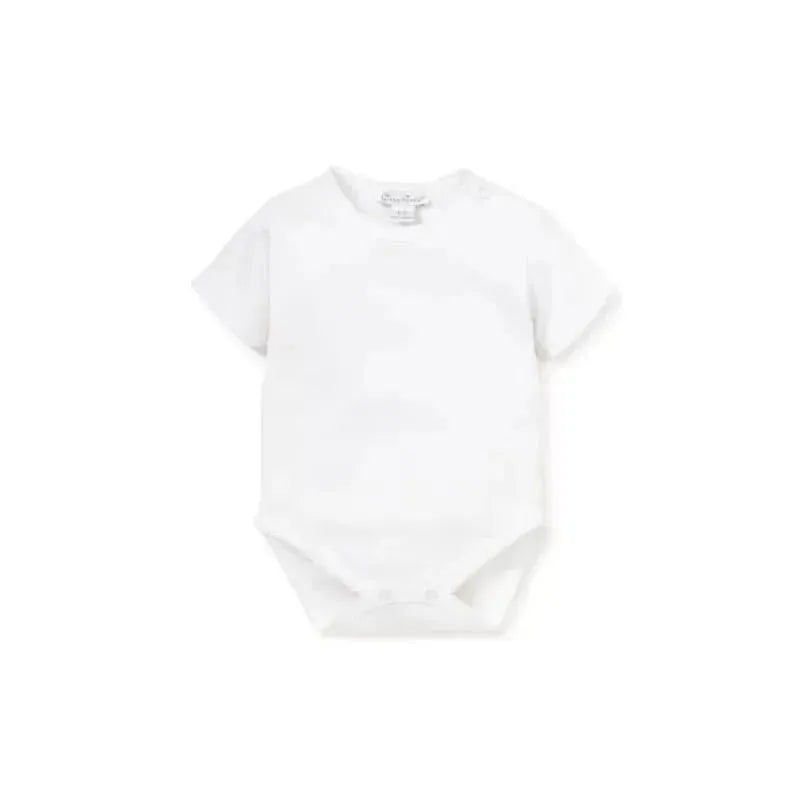 Kissy Kissy - Macacão manga curta básico para bebês, branco