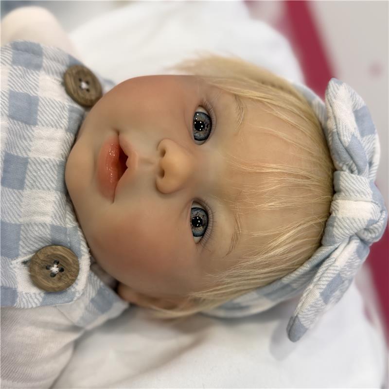 Reborn Baby Doll - White Vinyl & Blonde Hair, Kylin